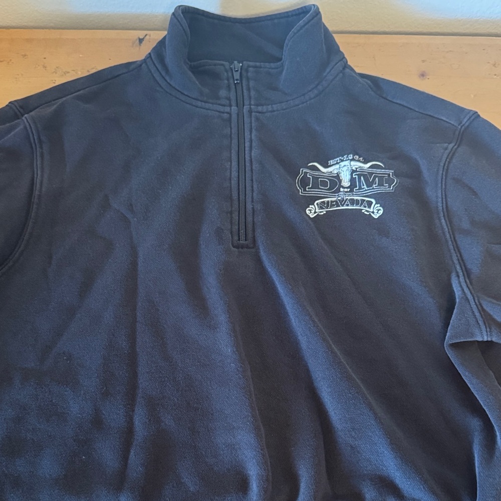 Western D Bar M Quarter-Zip Pullover with Logo